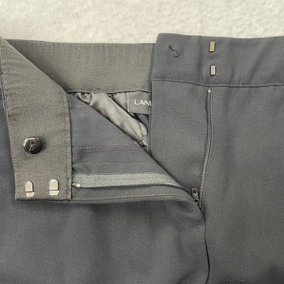 Lane Bryant Pants Womens 16 Black Flat Front High‎ Rise Straight Leg Pockets - Picture 3 of 11